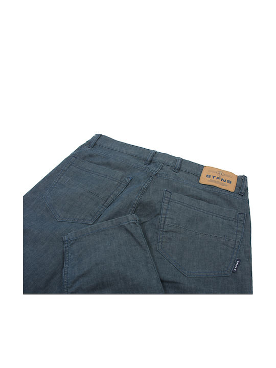 Men's Jeans Pants Elastic with Regular Fit Blue