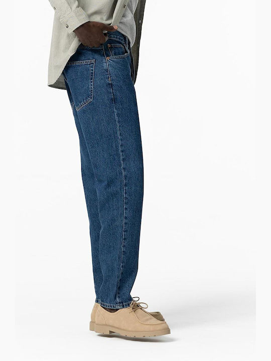 Men's Jeans Pants with Relaxed Fit Dark Blue