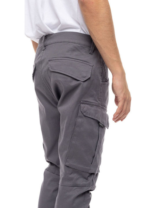 Trousers Cargo Elastic in Slim Fit Gray