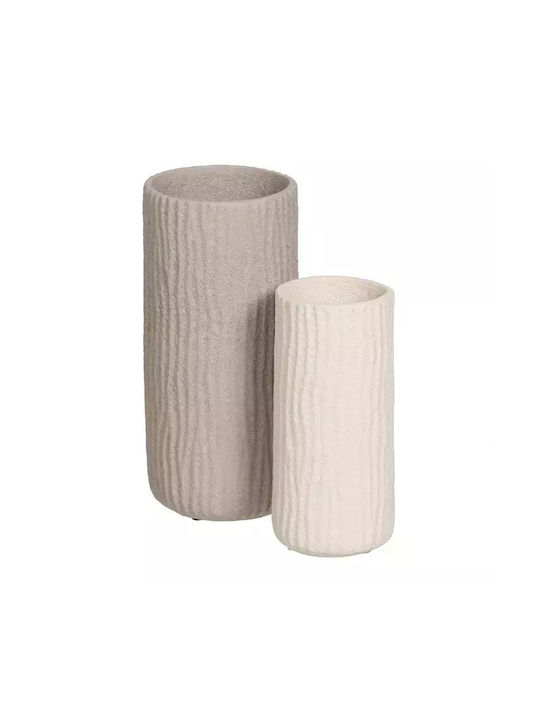 Ixia Regal Διακοσμητικό Βάζο Κεραμικό Μπεζ Φ10xΥ22cm