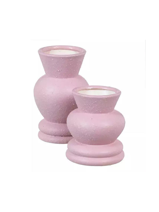 Ixia Regal Vază Decorativă Ceramică Roz 11x11x17cm 1buc