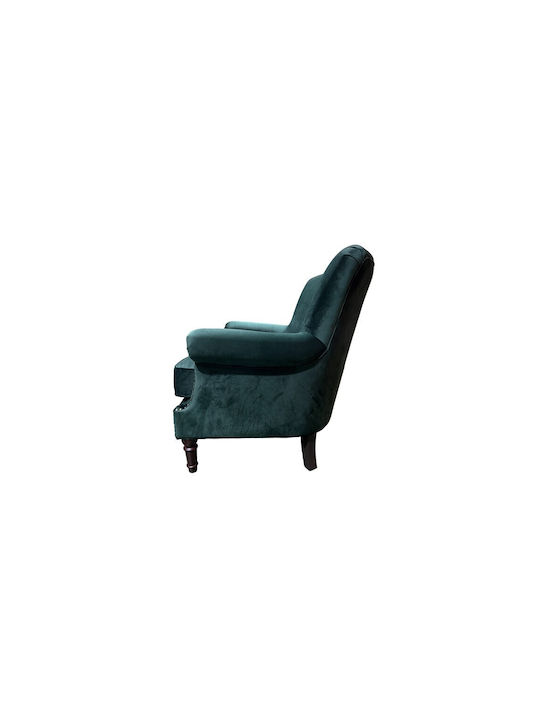 Sessel Samt Petrol Blau 82x86x90cm