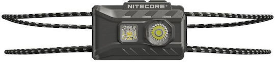 NiteCore Headlamp LED with Maximum Brightness 360lm Nu20 Black