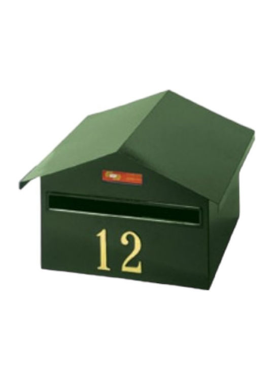 Viometal Kοπεγχάγη 170 Outdoor Mailbox Inox in Black Color 30.5cm