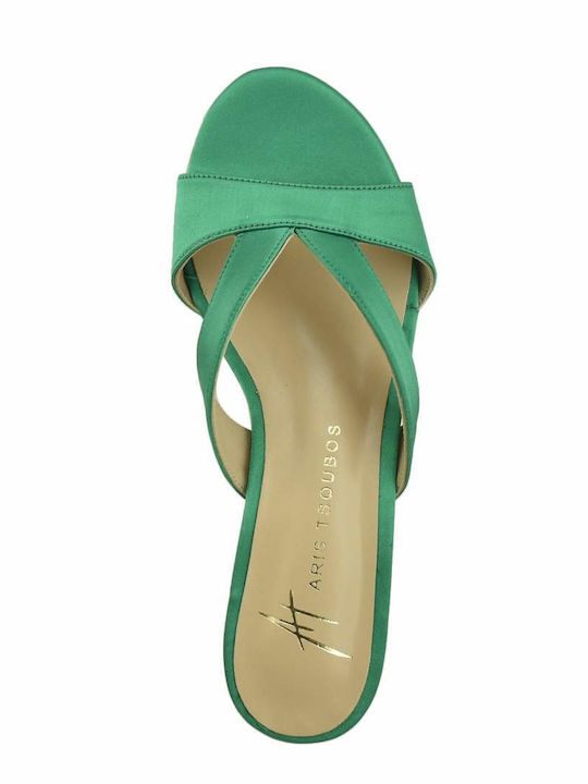 Flache Sandalen für Damen in Grün Farbe