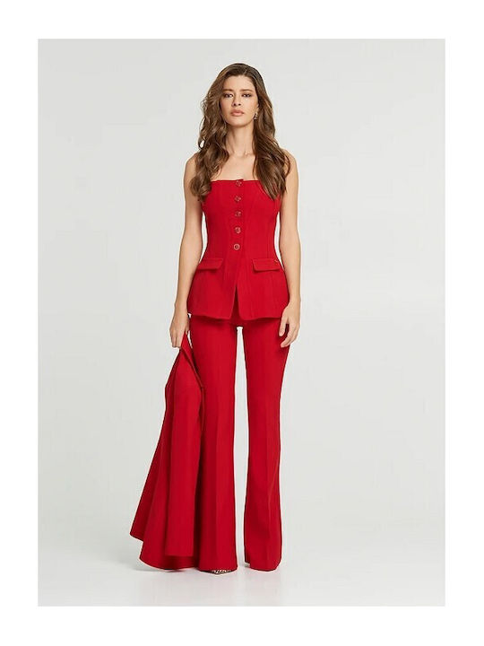 Bluza Damă Crop Top Roșu