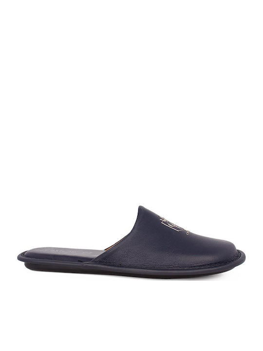 Castor Anatomic Men's Leather Slippers Blue