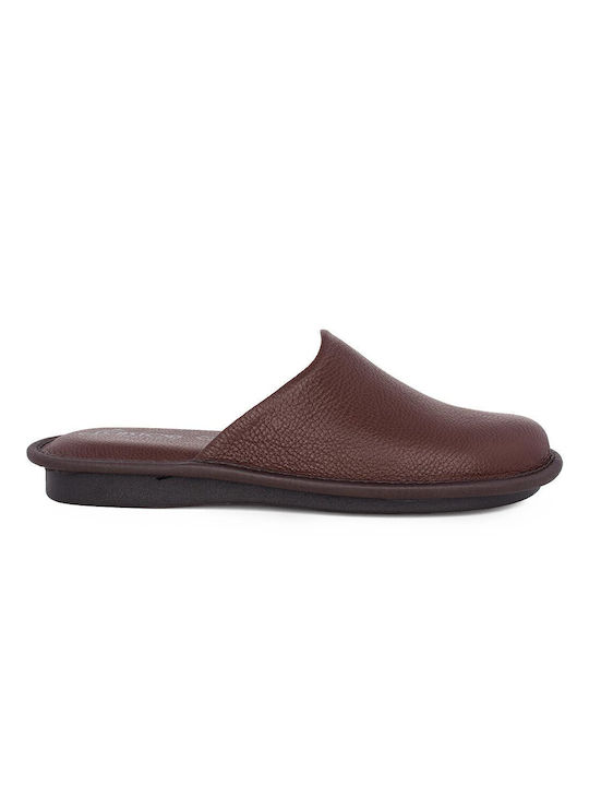 Castor Anatomic Men's Leather Slippers Light Brown