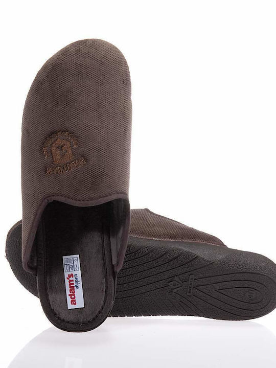 Adam's Shoes Men's Slipper Brown