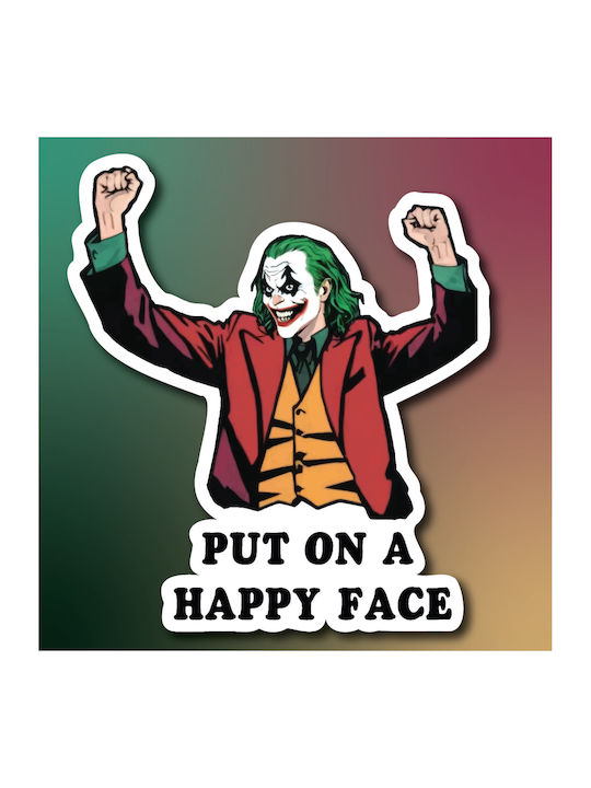 Διακοσμητικό Αυτοκόλλητο Τοίχου Βινηλίου Joker Put On A Happy Face 1τμχ 20x20εκ.