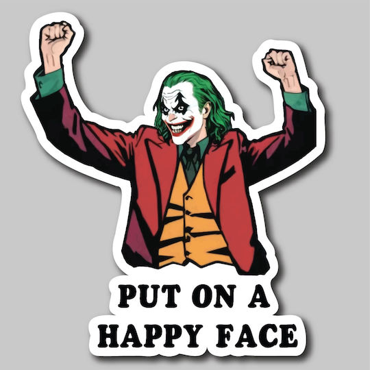 Dekorativer Aufkleber Wand Vinyl Joker Put On A Happy Face 1Stück 20x20cm