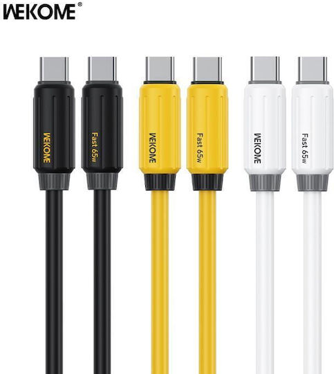 WK WDC-28 USB 2.0 Cable USB-C Male - USB-C 65W PD White 1m