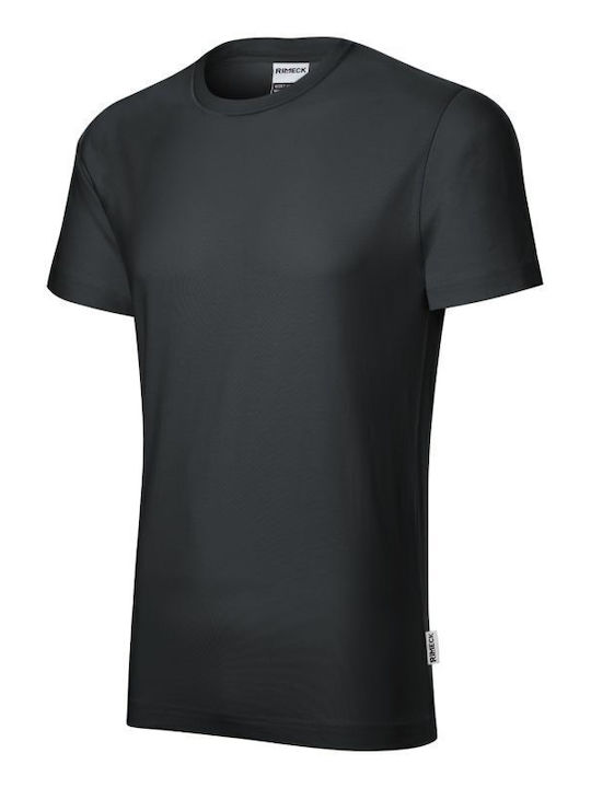 Rimeck Ανδρικό Διαφημιστικό T-shirt Κοντομάνικο σε Γκρι Χρώμα