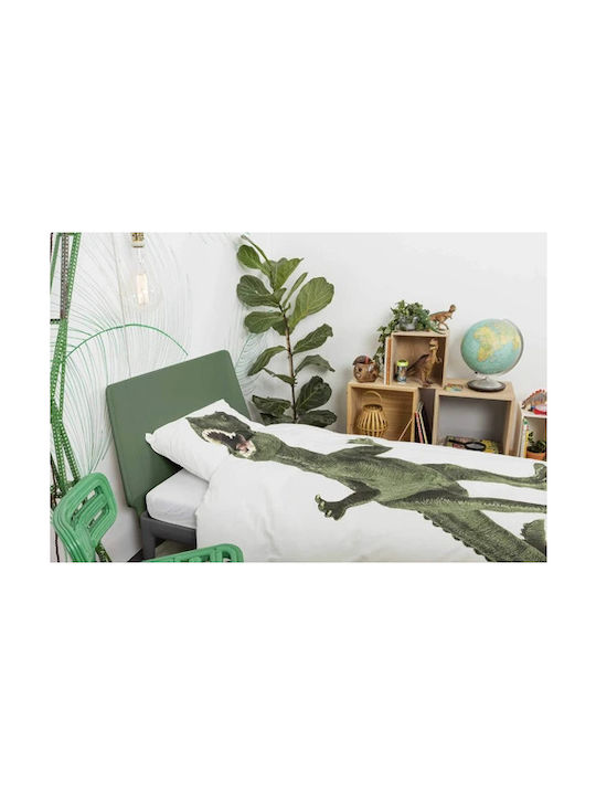 Snurk Set Kids Duvet Cover Single with Pillowcase White 160x220cm