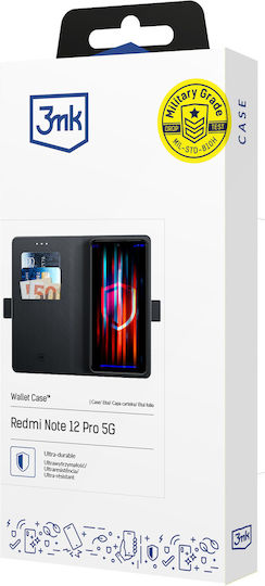 3MK Wallet Σιλικόνης / Πλαστικό Μαύρο (Redmi Note 12 Pro / Poco X5 Pro)