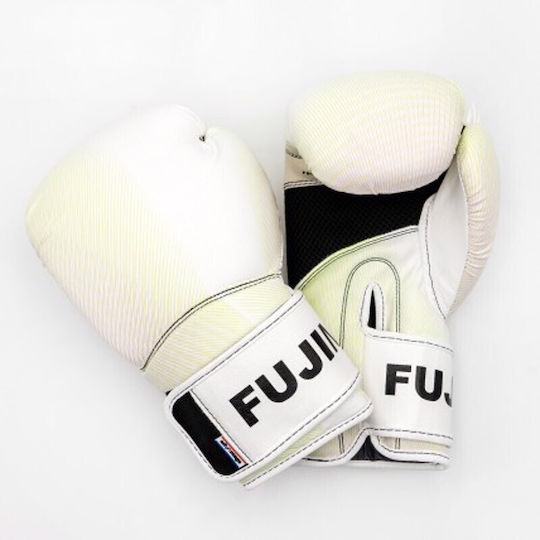 Fujimae Advantage 2 Primeskin Boxing Gloves made of Synthetic Leather for Match White