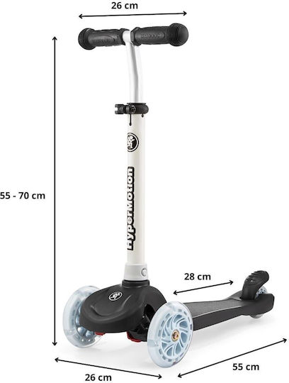 HyperMotion Kinderroller Tringo 3-Rad für 3+ Jahre alt Jahre Schwarz