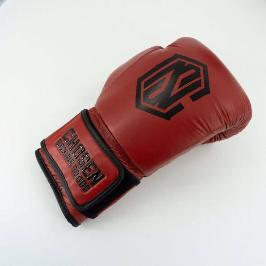 Chosen Mănuși de Box din Piele pentru Competiție Roșii