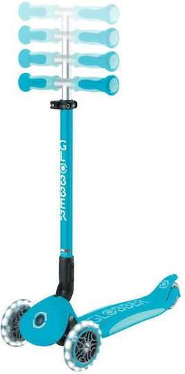 Globber Kinderroller Klappbar 3-Rad mit Sitz Aqua