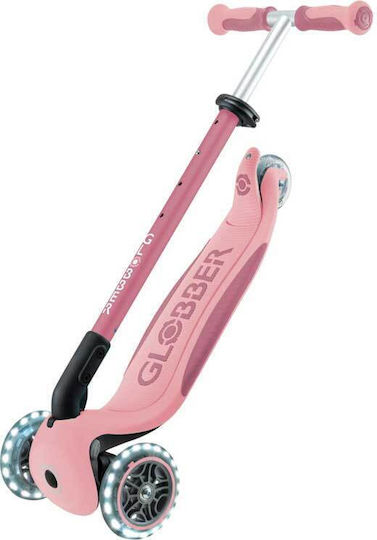 Globber Kinderroller Klappbar Go Up Sporty Lights 360° 3-Rad mit LED-Beleuchtung Pastell Rosa