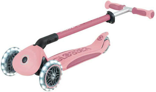 Globber Kinderroller Klappbar Go Up Sporty Lights 360° 3-Rad mit LED-Beleuchtung Pastell Rosa