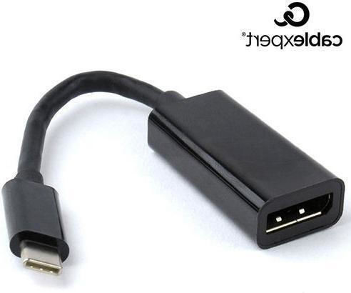 Cablexpert Конвертор USB-C мъжки към DisplayPort женски Черен 1бр A-CM-DPF-01