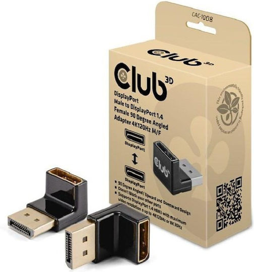 Club3D Converter DisplayPort male to DisplayPort male 1pcs CAC-1008