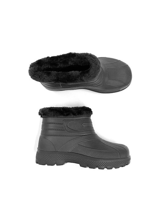 Ustyle Work Wellies Ankle with Fur Black