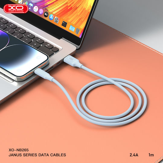 XO USB-A to Lightning Cable Μπλε 1m (16.005.0320)