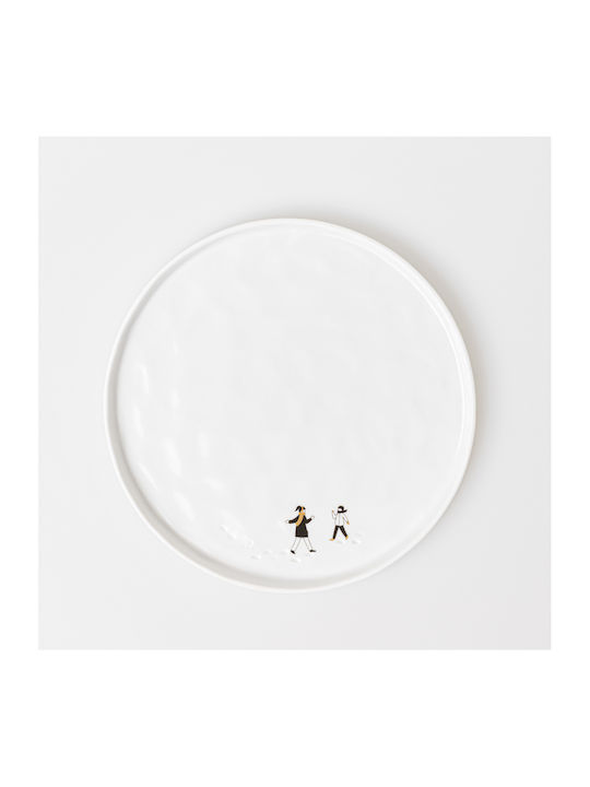 Raeder Porcelain Plate "Snowball Fight" 22cm