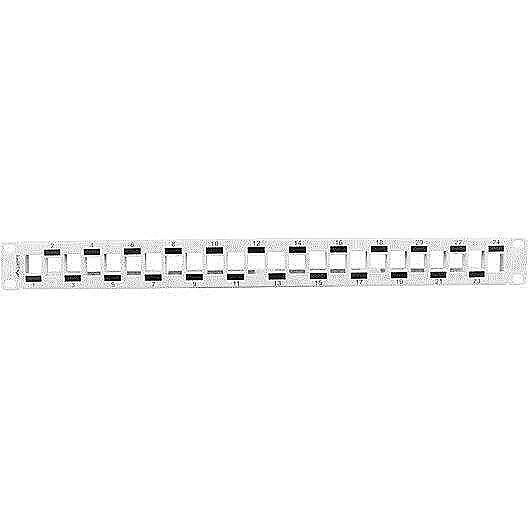 Lanberg Patch Panel Keystone for Rack 1U 19" with 24 Ports Gray