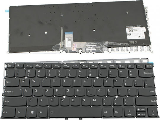 Laptop Keyboard for Lenovo IdeaPad 520S-14IKB V14-ADA Yoga 520-14IKB 720-15IKB with Backlit and English (US) Layout in Black Colour 105518