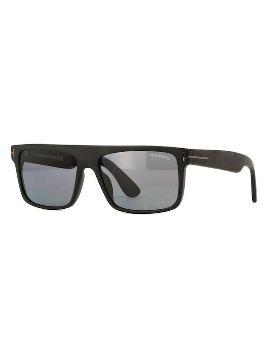 Tom Ford Men's Sunglasses with Black Plastic Frame and Gray Polarized Lens FT999 02N