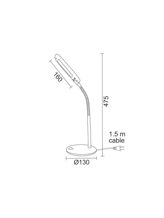 Aca Baz LED Office Lamp with Flexible Arm in Blue Color
