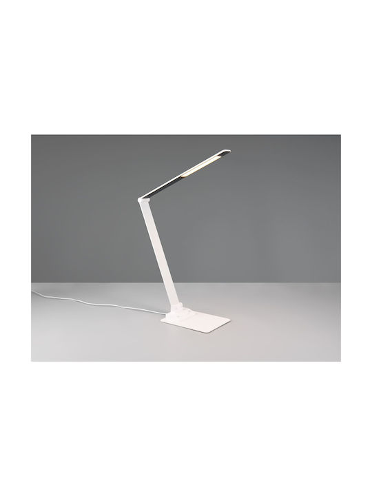 Trio Lighting LED Office Lamp with Foldable Arm in White Color