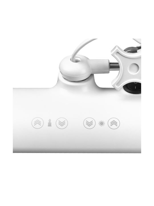 801-TL LED Schreibtischlampe mit klappbarem Arm und Clip in Weiß Farbe