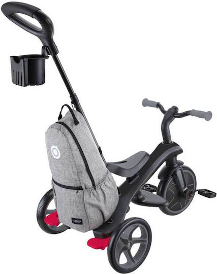 Globber Explorer Deluxe Превозно Средство с Ръкохватка за Родител 4 в 1 за 10 Месеца Сив