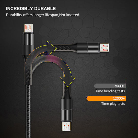 Cabletime 1m Braided USB 2.0 to micro USB Cable (CT-C165-P05-B1)