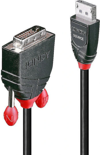 Lindy Cablu DVI-D - DisplayPort 2m Negru (41491)