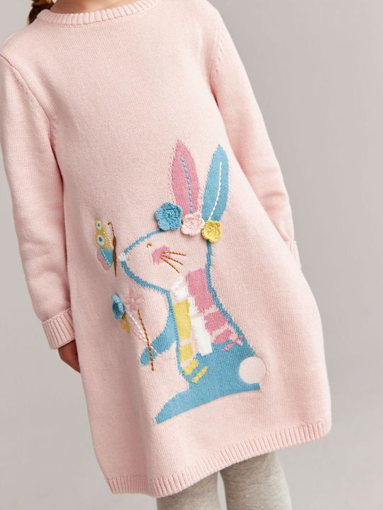 Kinderkleid Set mit Strumpfhose Rosa