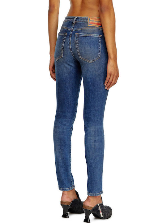 2015 Babhila Women's Fabric Trousers Skinny Fit Blue