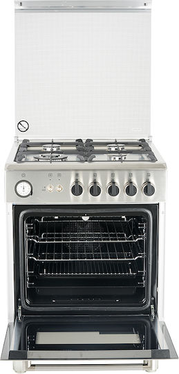 La Germania RI6 4C 81T C X GPL Aragaz cu Gaz Lichefiat 65lt cu Plite pe Gaz Lichefiat L60cm. Inox