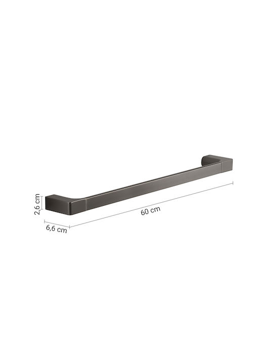 Gedy Ράγα Μπάνιου Μονή Επιτοίχια με Βίδες ​60x60cm Ασημί