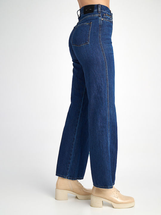 Zoe Ψηλόμεσο Γυναικείο Jean Παντελόνι σε Wide Γραμμή