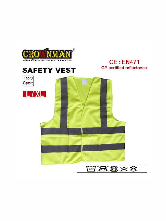 Crownman Bărbați Vestă de siguranță Impermeabilă cu benzi reflectorizante Galben Crownman Bărbați Vestă de siguranță Impermeabilă cu benzi reflectorizante Galben