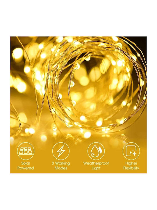 Lights LED 20m. Warm White Solar in String 1pcs
