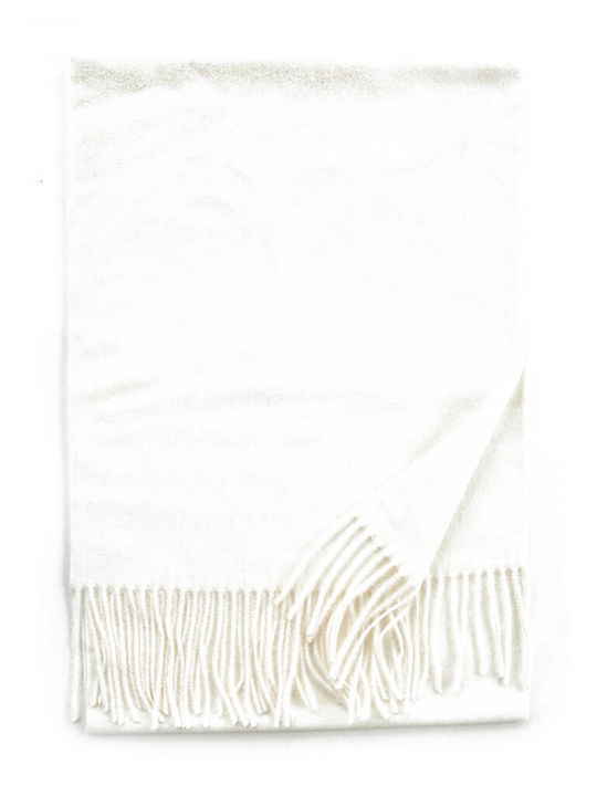 Verde Women's Wool Scarf White