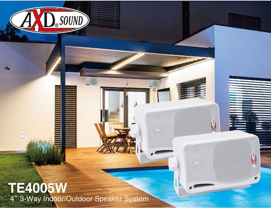 AXD Sound Παθητικά Επιτοίχια Ηχεία 120W (Ζεύγος) Λευκά