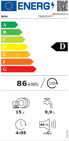 Beko за 15 комплекта Ш59.8xВ85см. Inox