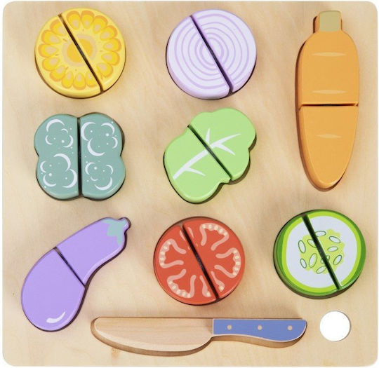 Wooden Kids Peg Puzzle Vegetables 16pcs Eli Neli